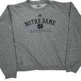 Notre Dame Baseball Adidas College Sweatshirt - XL Grey Cotton