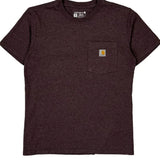 Carhartt T-Shirt - XS Burgundy Cotton