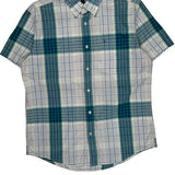 Tommy Hilfiger Checked Short Sleeve Shirt - Large Blue Cotton
