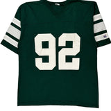 Reggie White Logo 7 Single Stitch Football Jersey - Large Green Cotton