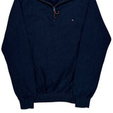 Tommy Hilfiger 1/4 Zip - Large Navy Cotton