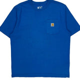 Carhartt T-Shirt - Large Blue Cotton