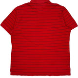 Tommy Hilfiger Striped Polo Shirt - Large Red Cotton