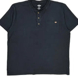 Dickies Henley T-Shirt - XL Black Cotton