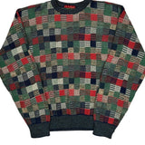 Jos. A. Bank Checked Sweater - Large Multicoloured Acrylic Blend