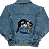 Looney Tunes Acme Clothing Cartoon Denim Jacket - 2XS Blue Cotton