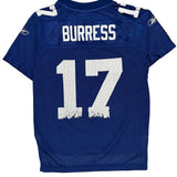 Age 8 Reebok New York Giants Football Jersey - Small Blue Polyester