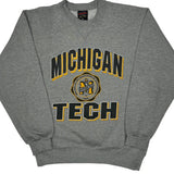 Michigan Tech Soffe College Sweatshirt - Medium Grey Cotton Blend