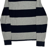 Tommy Hilfiger Striped Rugby Shirt - Medium Grey Cotton