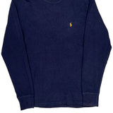 Sleepwear Polo By Ralph Lauren Long Sleeve T-Shirt - Small Navy Cotton