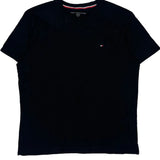 Tommy Hilfiger T-Shirt - Large Black Cotton
