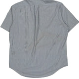 Ralph Lauren Striped Short Sleeve Shirt - Large Blue Cotton