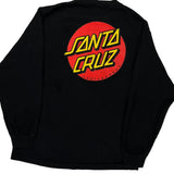 Santa Cruz Graphic Long Sleeve T-Shirt - Medium Black Cotton
