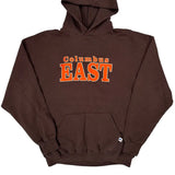 Columbus East Russell Athletic College Hoodie - XL Brown Cotton