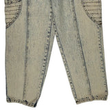 Blauer Cargo Trousers - 28W 30L Acid Wash Denim