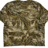 Deer Skull Graphic Realtree Camo T-Shirt - 2XL Brown Cotton