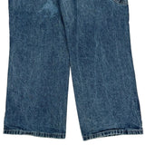 Wrangler Wide Leg Carpenter Jeans - 32W UK 12 Blue Cotton