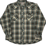 Wrangler Checked Flannel Shirt - XL Blue Cotton