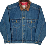 Marlboro Checked Denim Jacket - Medium Blue Cotton