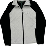 Ralph Lauren Quilted Fleece Jacket - Medium Black & White Polyester