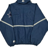 Dallas Cowboys Starter Football Windbreaker - Large Navy Nylon