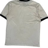 Adidas Striped Football Shirt - Large Black Polyester