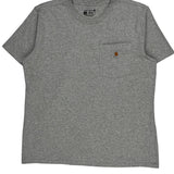 Carhartt T-Shirt - Large Grey Cotton