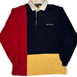 Nautica Rugby Shirt - Medium Navy Cotton