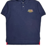 R.L.Y.C. Club Polo By Ralph Lauren Graphic Polo Shirt - Large Navy Cotton