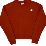 Reverse Weave Champion Cropped Sweatshirt - XS Red Cotton