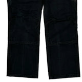 Carhartt Double Knee Carpenter Trousers - 30W 30L Black Cotton