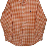 Ralph Lauren Checked Shirt - Large Orange Cotton