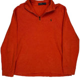 Polo By Ralph Lauren 1/4 Zip - XL Orange Cotton