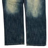 Brooklyn Express Contrast Stitch Jeans - 36W 34L Dark Wash Cotton