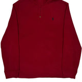 Polo By Ralph Lauren 1/4 Zip - Large Red Cotton