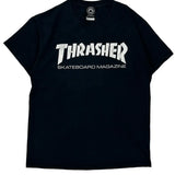 Skateboard Magazine Thrasher Graphic T-Shirt - Medium Black Cotton