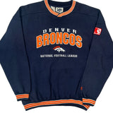 Denver Broncos Lee Sport Football Sweatshirt - Large Navy Polyester Blend