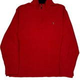 Polo By Ralph Lauren 1/4 Zip - XL Red Cotton
