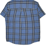 Gant Checked Short Sleeve Shirt - XL Blue Cotton Blend