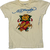 Ed Hardy Graphic T-Shirt - Small Multicoloured Cotton
