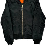 Alpha Industries Bomber Jacket - Medium Black Nylon