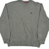 Fila Sweatshirt - Small Grey Cotton