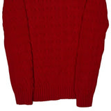 Ralph Lauren Cable Knit Sweater - Medium Red Cotton