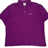 Lacoste Polo Shirt - XL Purple Cotton