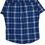 Tommy Hilfiger Checked Short Sleeve Shirt - Medium Blue Cotton