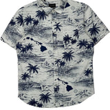 Jachs Hawaiian Shirt - Large Blue Cotton