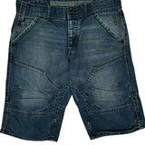 Jean Intelligence Denim Shorts - 36W 12L Blue Denim