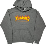 Thrasher Hoodie - Large Grey Cotton Blend