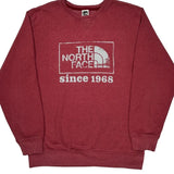 Since 1968 The North Face Sweatshirt - Large Red Cotton Blend