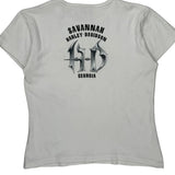 Savannah Harley Davidson Graphic T-Shirt - Large White Cotton